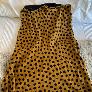 Madewell Leopard Midi Slip Skirt